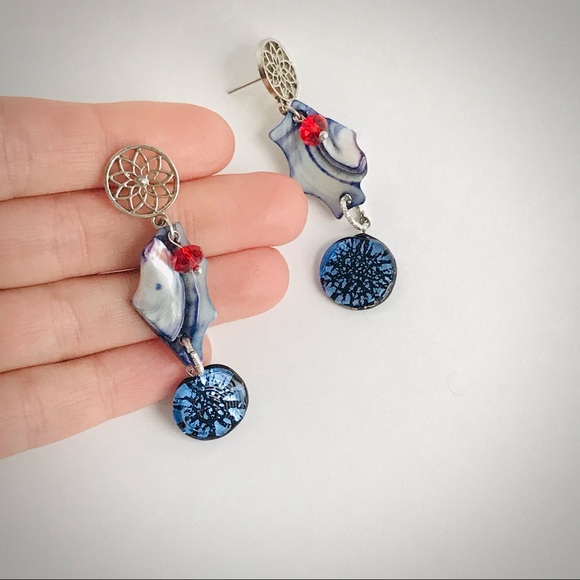 Earrings with a Mother of Pearl - Picture 11 of 17